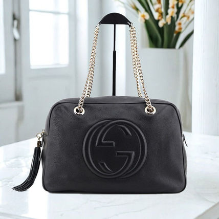 ブラック（黒）系 GUCCI Soho(グッチ ソーホー) ショルダーバッグ