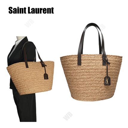 ラフィア Saint Laurent(サンローラン) かごバッグ(レディース