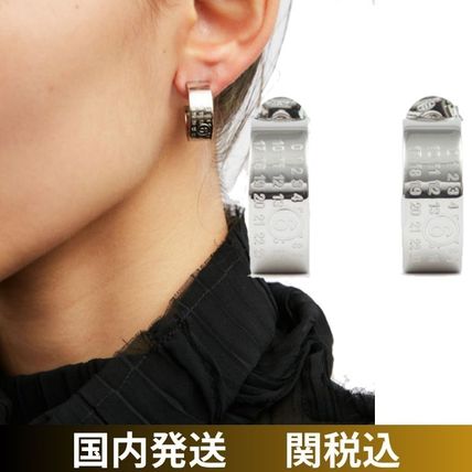 メゾンマルジェラ MM6 カレンダー シルバー フープピアス MARGIELA