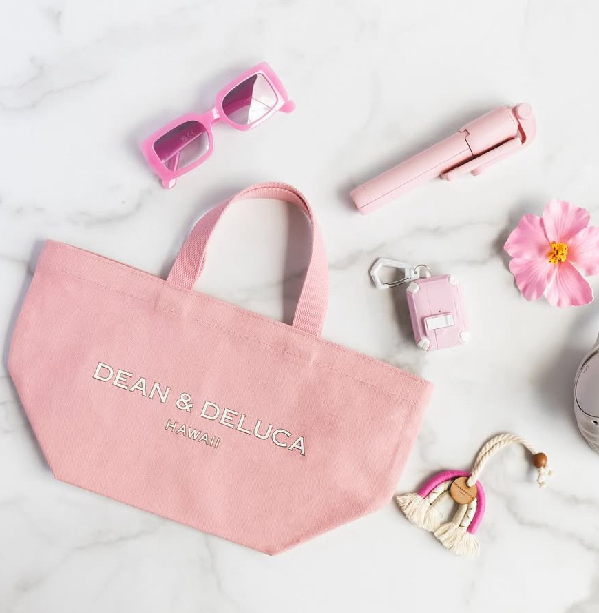 DEAN＆DELUCA ハワイ限定 キャンバストートバッグ ピンク S (小