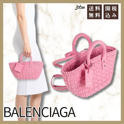 ピンク系 BALENCIAGA(バレンシアガ) かごバッグ(レディース