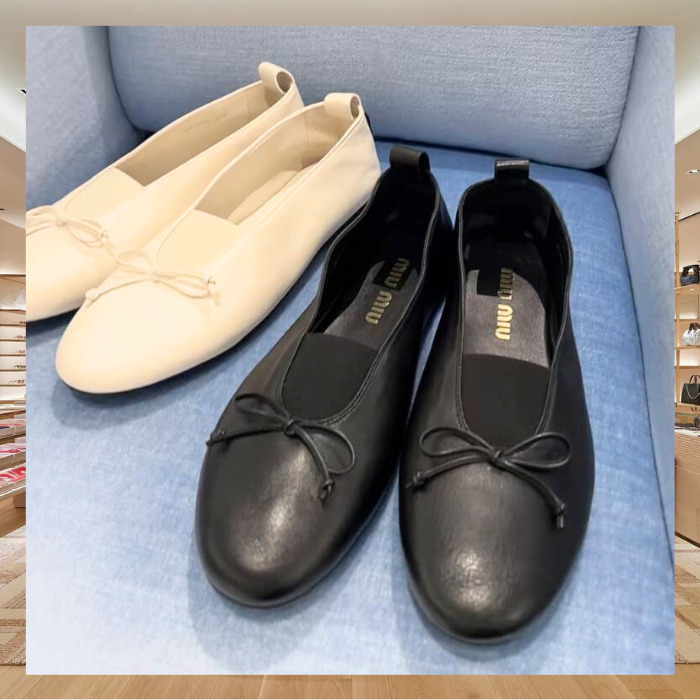 日常の贅沢》【MiuMiu】エラン ナッパレザー バレリーナ (MiuMiu