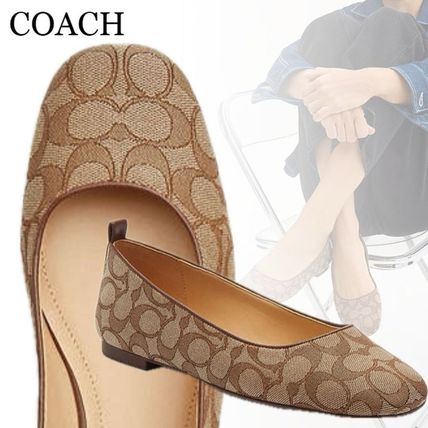ブラウン（茶色）系 24cm Coach(コーチ) フラットシューズ(レディース