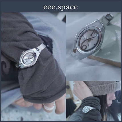 シルバー（銀色）系 eeespace(イースペース) アナログ腕時計
