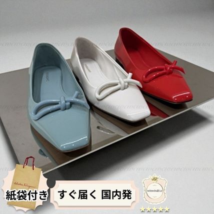 レッド（赤）系 23cm FERRAGAMO(フェラガモ) フラットシューズ