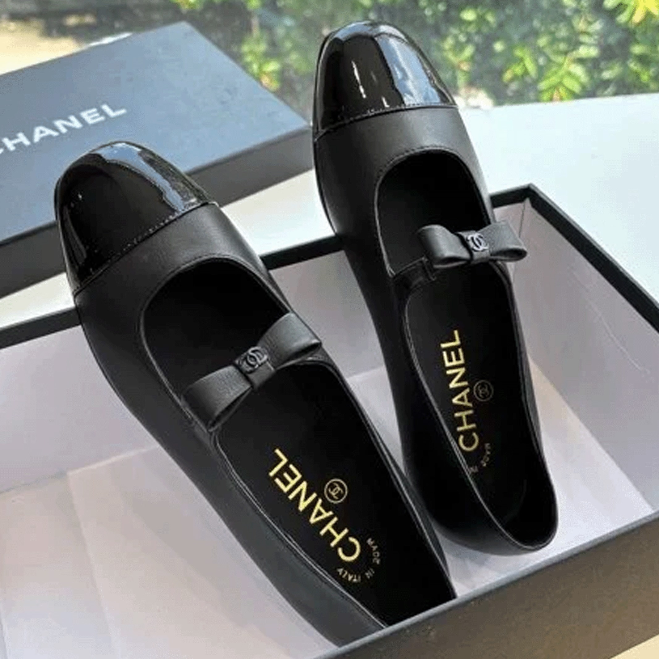 リボンが映える大人可愛いデザイン♪【CHANEL】メリージェーン (CHANEL