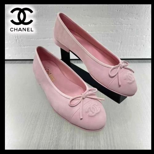 可愛いピンク♪【CHANEL】フラットシューズ バレリーナG02819 (CHANEL