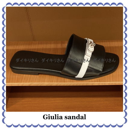 バイカラー HERMES(エルメス) サンダル・ミュール(レディース