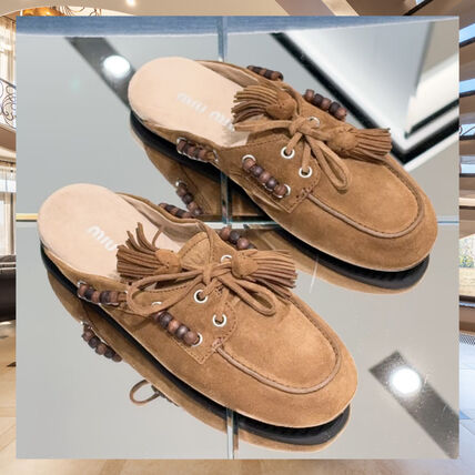 モカシン 24.5cm MiuMiu(ミュウミュウ) 靴・シューズ(レディース