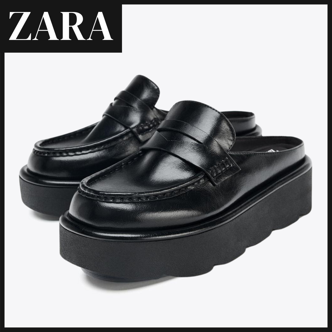 ZARA】チャンキーソールミュールローファー (ZARA/ローファー