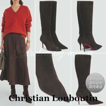 スエード Christian Louboutin(クリスチャンルブタン) ロングブーツ