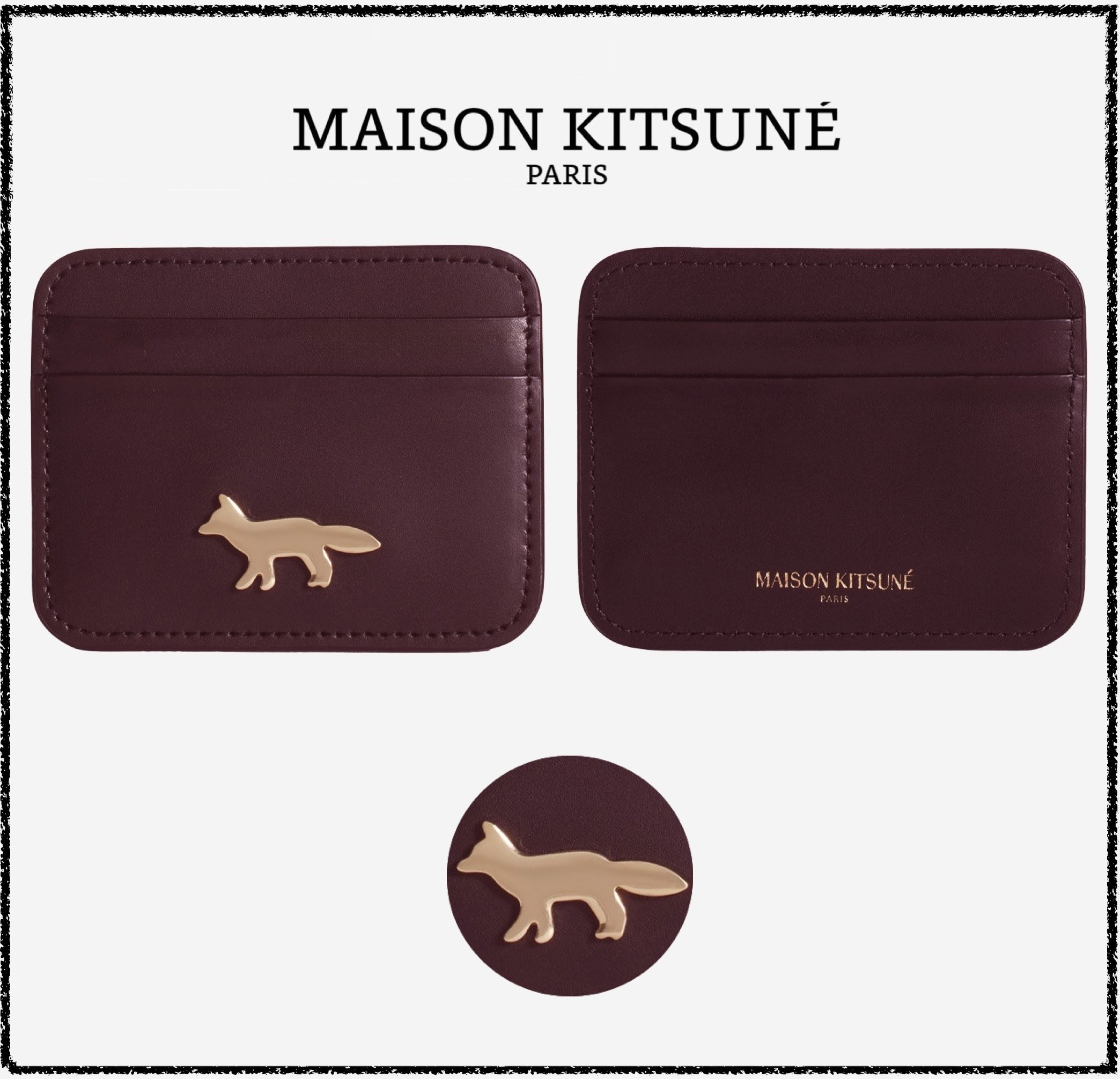 ☆MAISON KITSUNE☆ EDIE CARDHOLDER カード ホルダー ブラウン