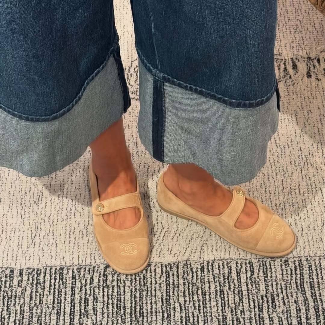 シンプルCUTE♡CHANEL あったかメリージェーン (CHANEL/フラット