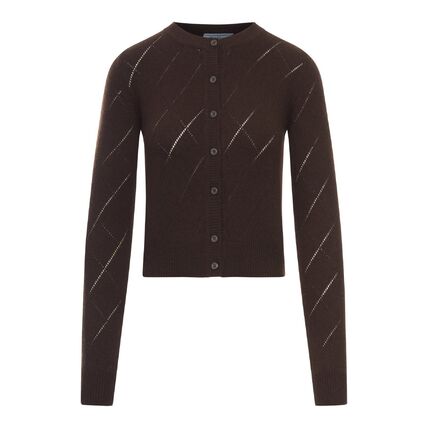 ブラウン（茶色）系 L PRADA(プラダ) カーディガン(レディース
