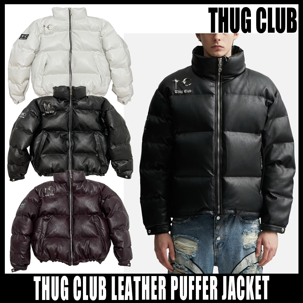 ◇正規品◇THUG CLUB LEATHER PUFFER JACKET◇関税込◇追跡あり (Thug