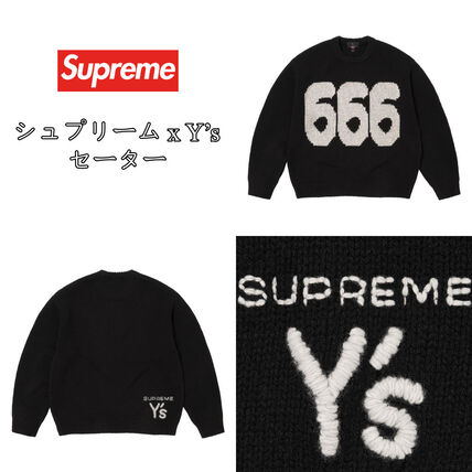 ブラック（黒）系 M Supreme(シュプリーム) ニット・セーター(メンズ