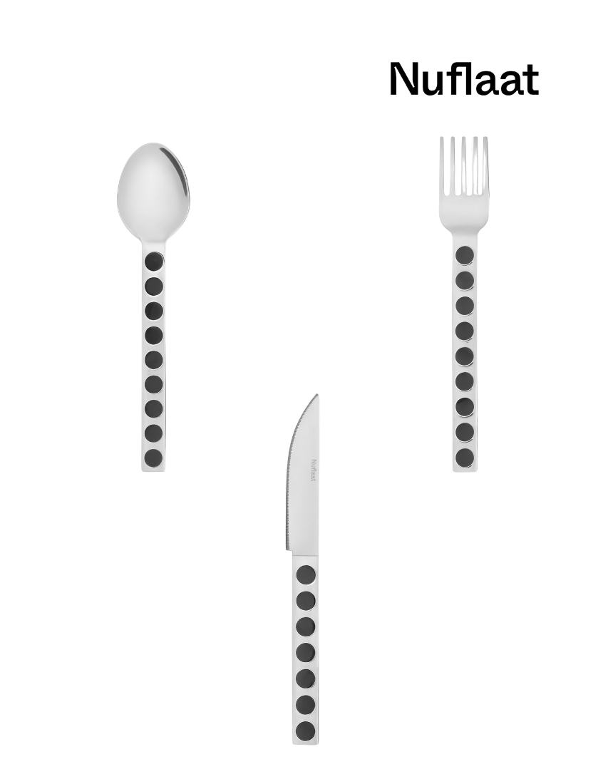 Nuflaat] 韓国限定 人気 流行 カトラリー Dot Spoon/Fork/Knife