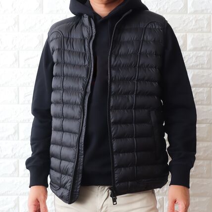 DIESEL リブジッパーベスト メンズ DIESEL リブジッパーベスト XS