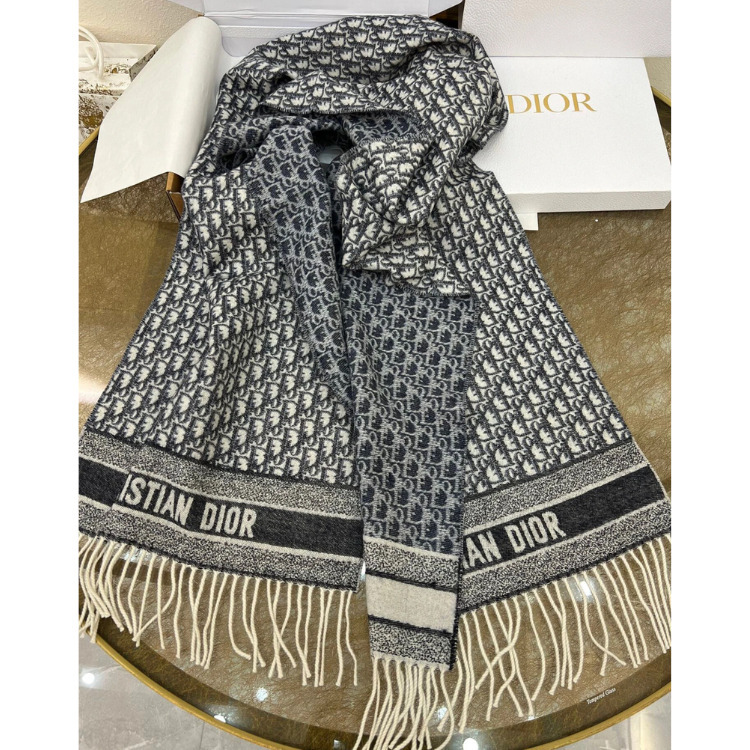 1枚で華やか♪【Dior】ディオール オブリーク ストール マフラー (Dior