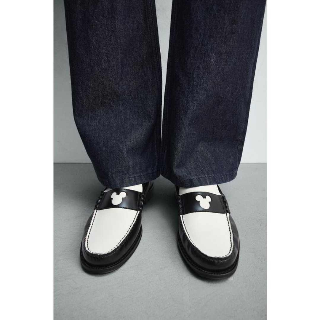 ZARA］レザーローファー HARRY LAMBERT FOR ZARA X DISNEY (ZARA