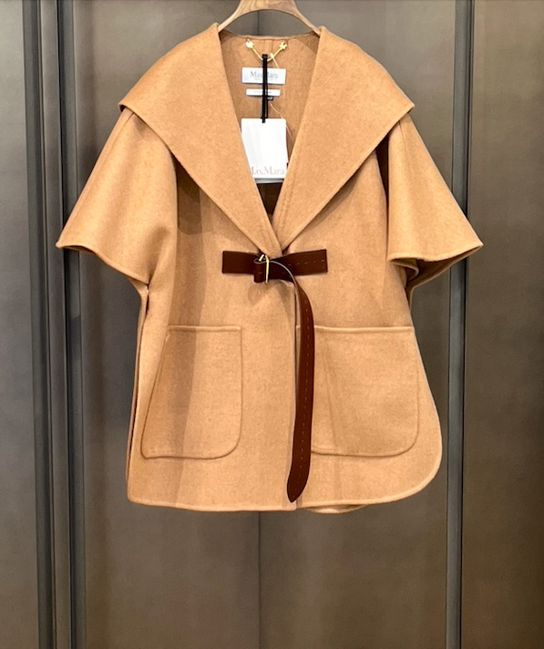 MaxMara マックスマーラ［ニュードリコ］ピュアキャメルケープ♪ (Max