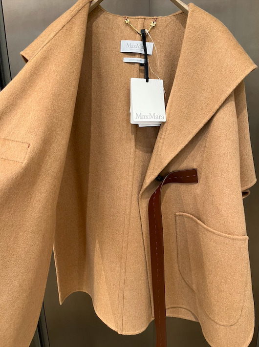 MaxMara マックスマーラ［ニュードリコ］ピュアキャメルケープ♪ (Max