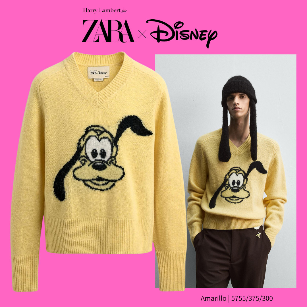 ZARA】 PLUTO ウールセーター HARRY LAMBERT X DISNEY (ZARA/ニット