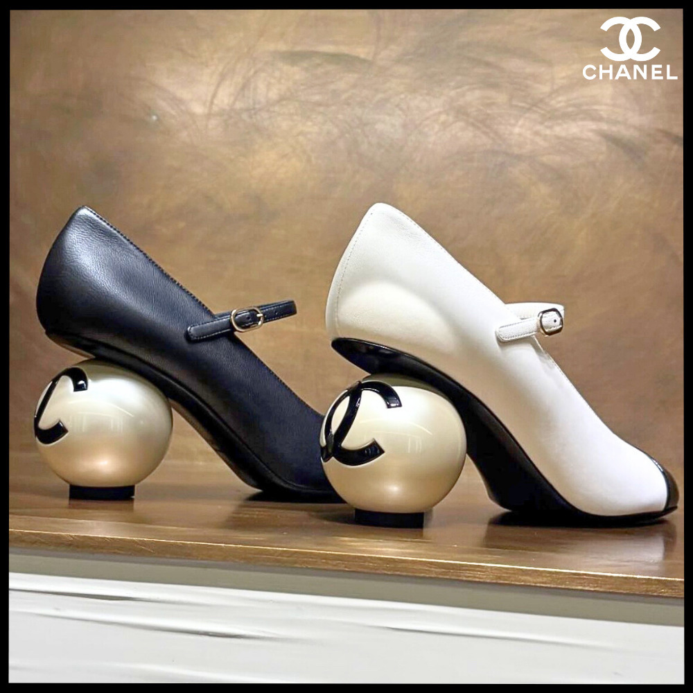 華やぎ足元♪【CHANEL】パールヒール パンプス (CHANEL/パンプス
