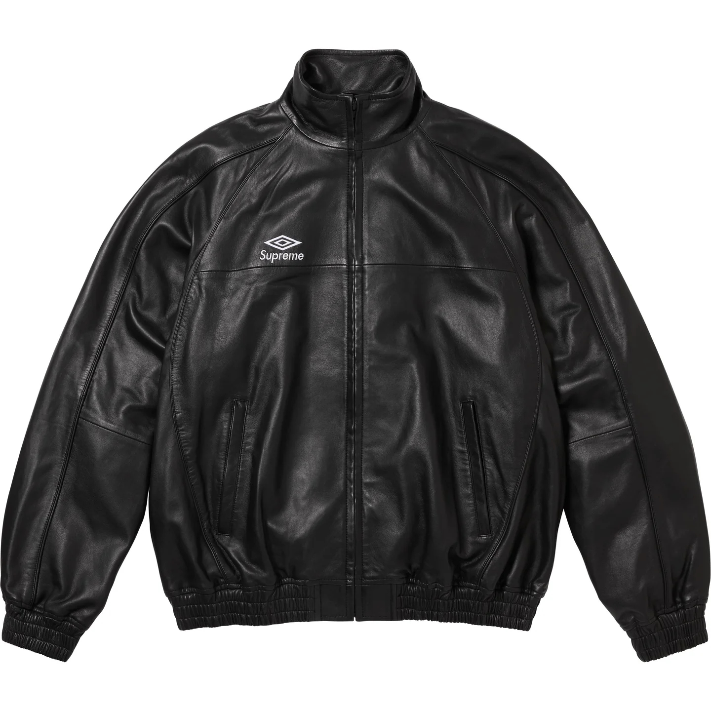 Supreme x Umbro】Leather Track Jacket Black - 25FW (Supreme/レザー