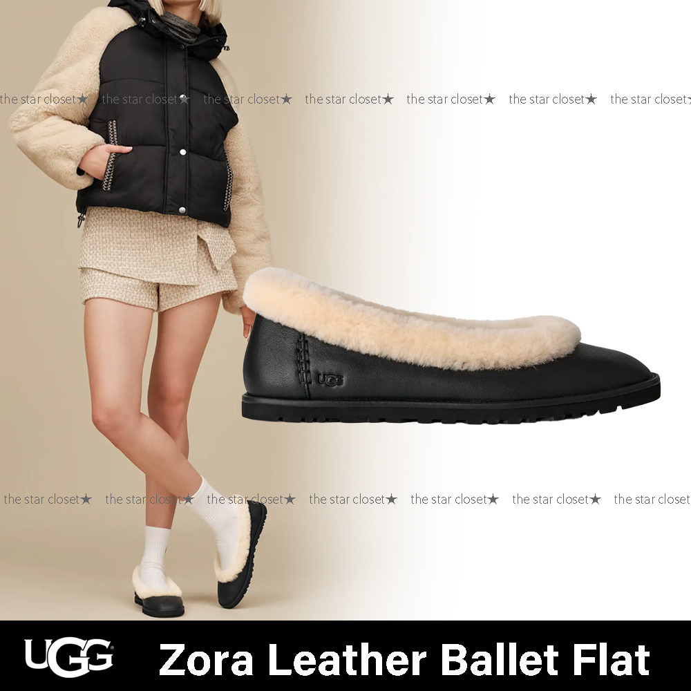 UGG 黒 ムートン中敷き パンプス ゾラ UGG 黒 ムートン中敷き パンプス