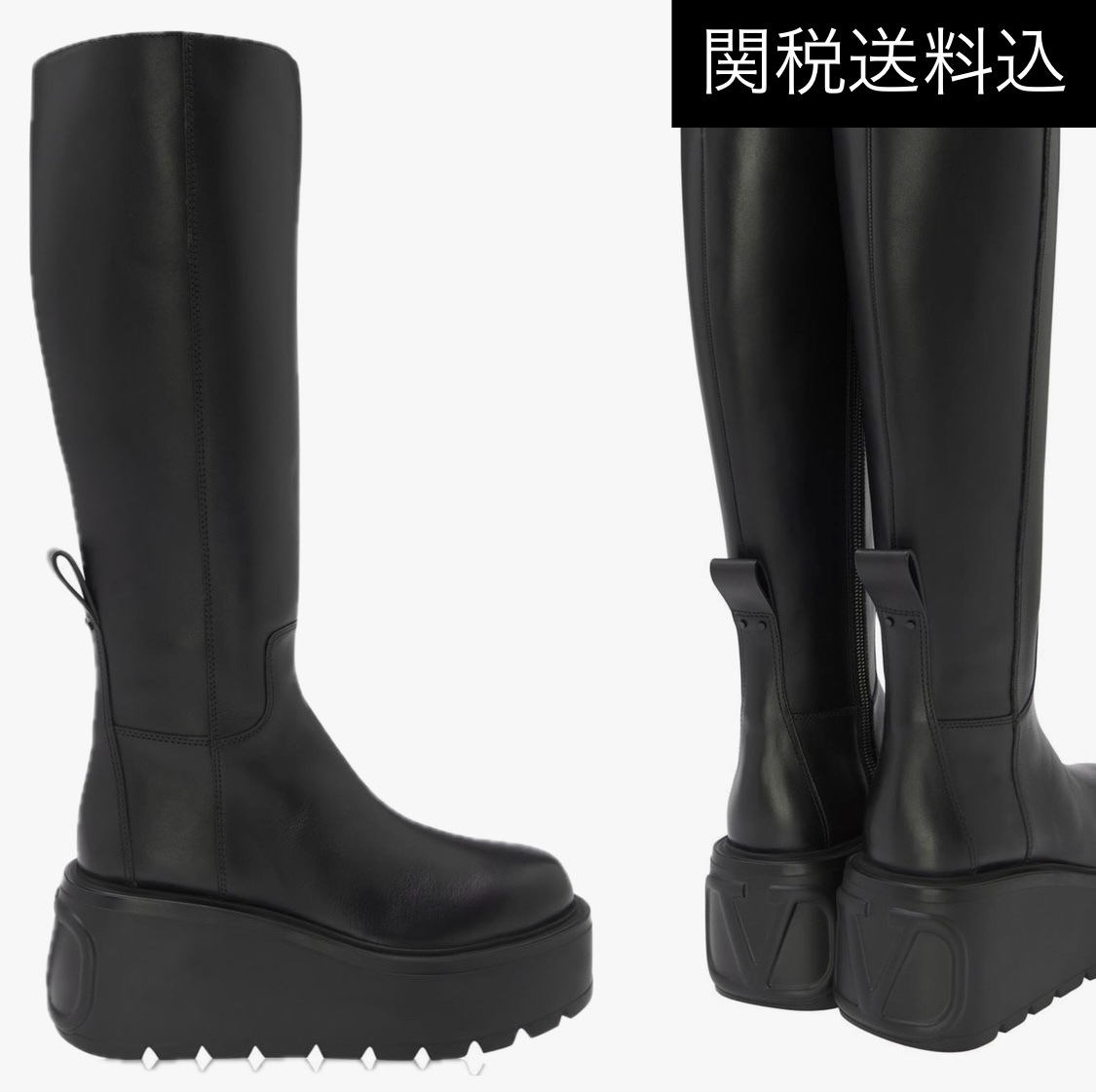 VALENTINO Vロゴ プラットフォーム ロングブーツ (VALENTINO/ロング