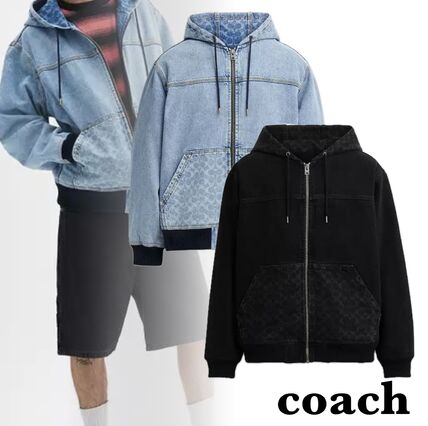 ブルー（青）系 Coach(コーチ) パーカー・フーディ(メンズ) - ブランド