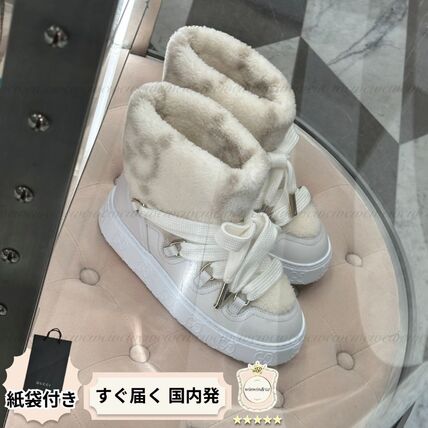 ホワイト（白）系 GUCCI(グッチ) ショートブーツ・ブーティ(レディース