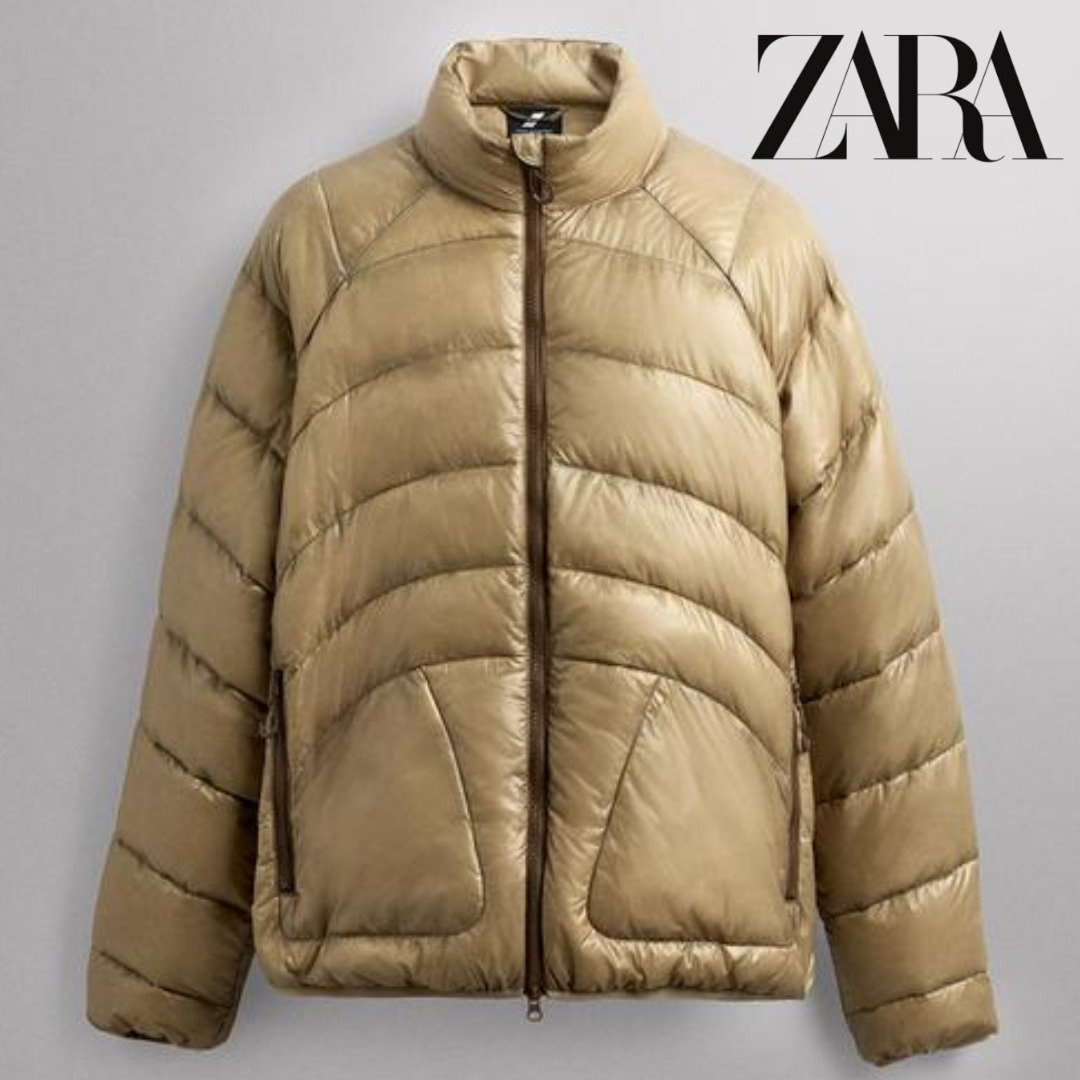ZARA］パッカブル 100% フェザー パフジャケット (ZARA/ダウン