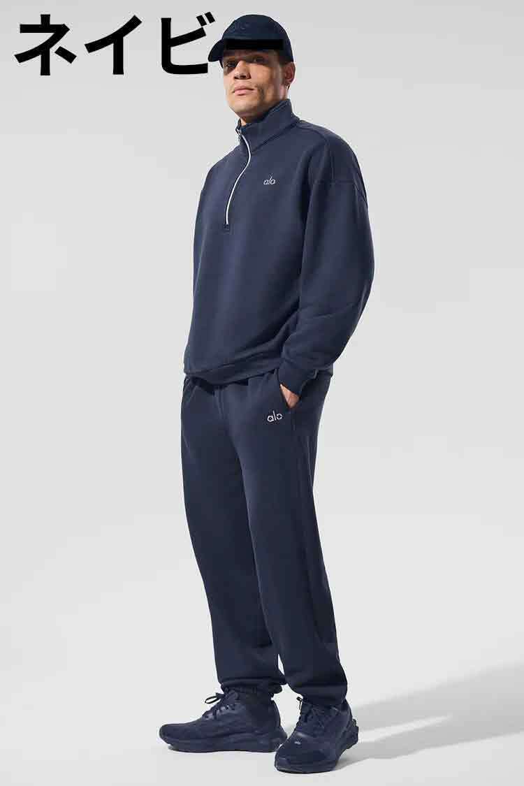 セットアップ♪】Alo Yoga ハーフジップスウェット＆パンツ (ALO Yoga
