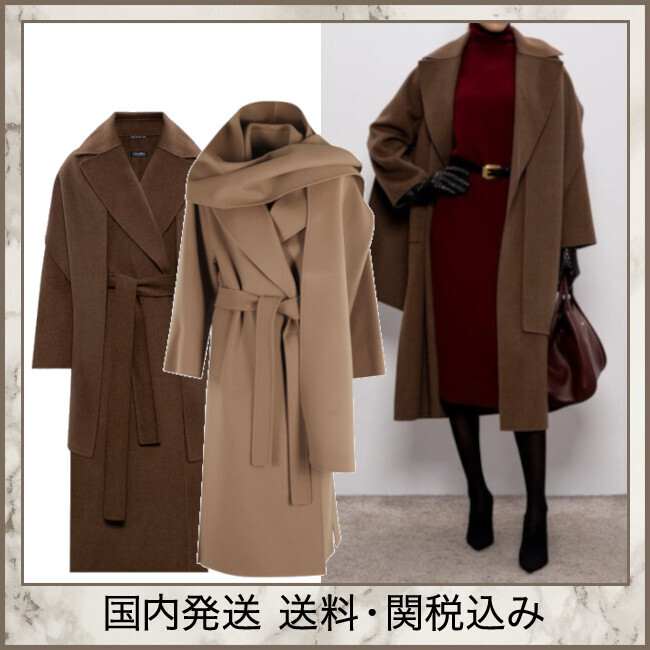 エスマックスマーラ CUORE ピュア ウール ダブルフェイス コート (S