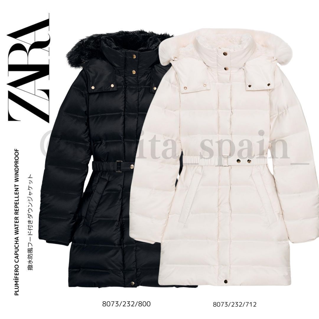 ZARA】撥水防風フード付きダウンジャケット (ZARA/ダウンジャケット