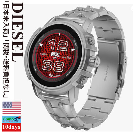 シルバー（銀色）系 DIESEL(ディーゼル) デジタル時計(メンズ