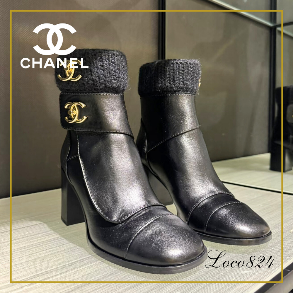 ひとつ上の私へ♡】シャネル ヒール ショートブーツ (CHANEL/ショート