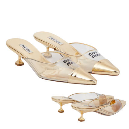 ポインテッドトゥ MiuMiu(ミュウミュウ) サンダル・ミュール