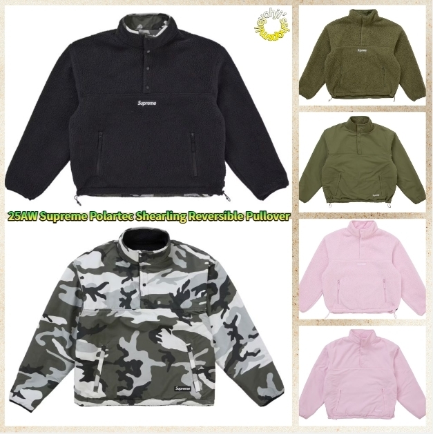 ☆25AW☆Supreme Polartec Shearling Reversible Pullover (Supreme
