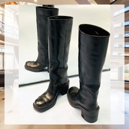 バイカー MiuMiu(ミュウミュウ) ブーツ(レディース) - ブランド通販のBUYMA