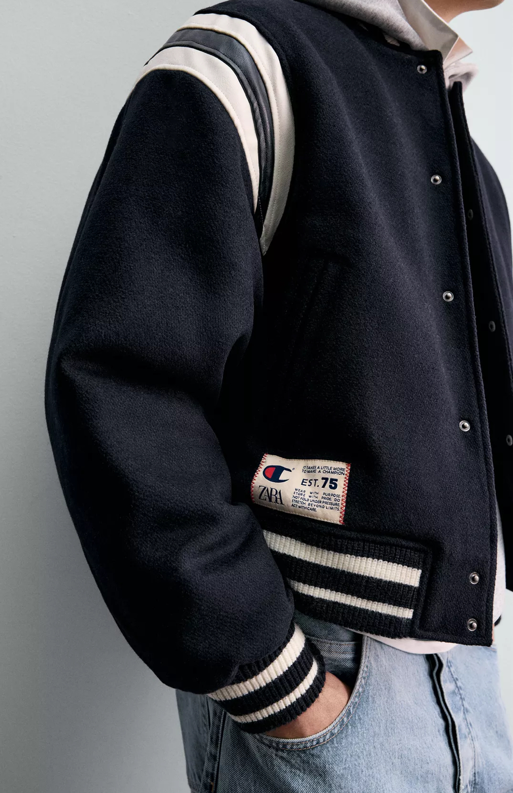 送関込み☆ZARA x Champion☆中綿入り スタジャン/ジャケット (ZARA