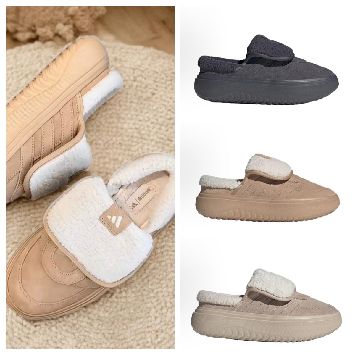 Adidas 大人気 Grand Court Mule Black Beige Warm Sand 三色 (adidas