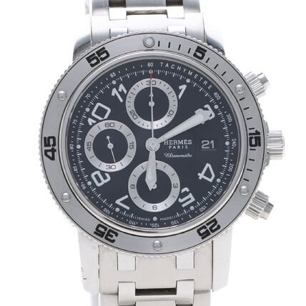 シルバー（銀色）系 HERMES(エルメス) アナログ時計(メンズ