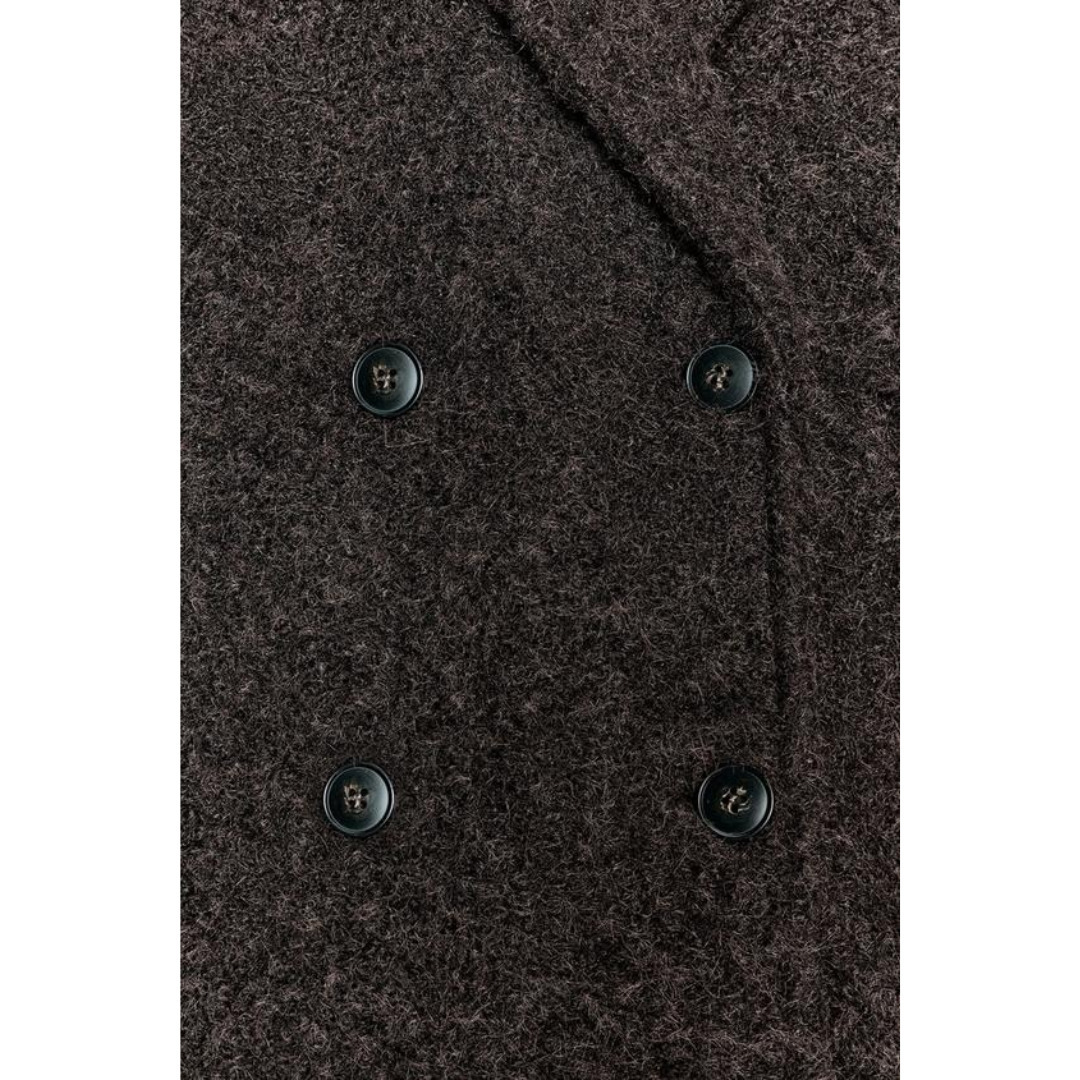 ZARA ブークレダブルブレストミディ丈コート M ZARA ブークレダブル