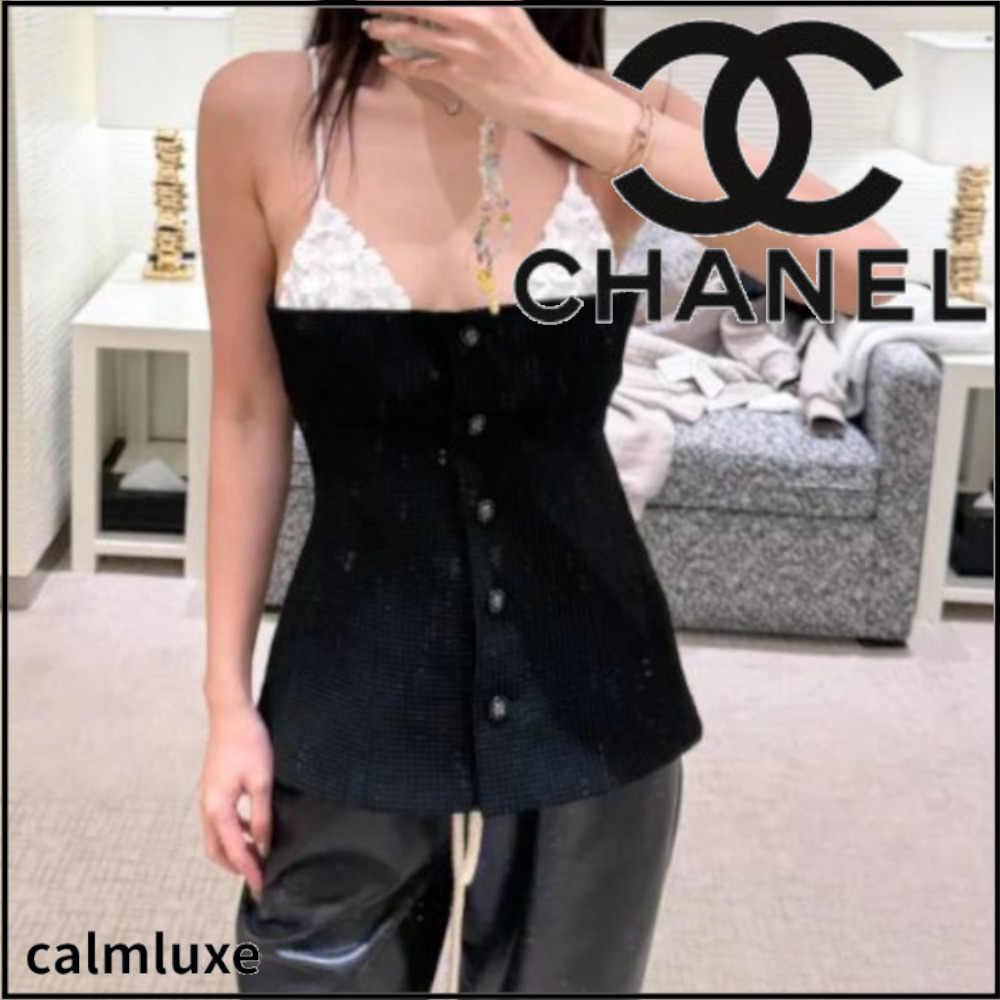 CHANEL ロゴ入りキャミソール CHANEL ロゴ入りキャミソール