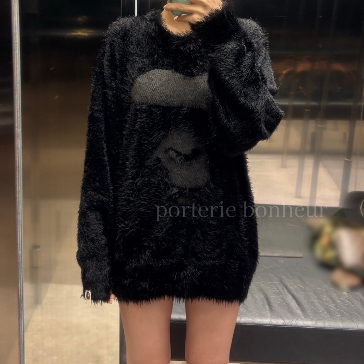 APE FACE SHAGGY SWEATER (A BATHING APE/ニット・セーター) 124461225