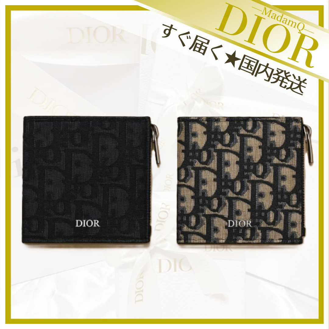 本命決定♪2つ折りウォレット ディオール オブリーク ジャカード (Dior