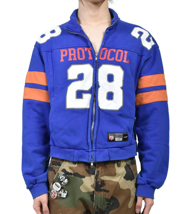 Protocol Index FOOTBALL JERSEY TRACK JACKET / WASHED BLU (Protocol